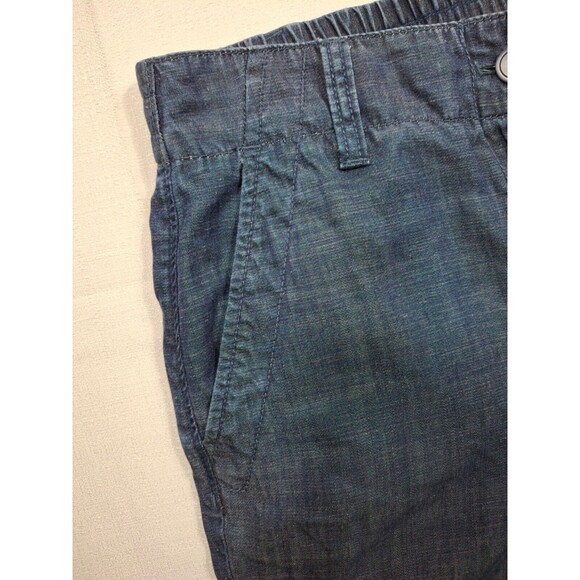 Talbots Chambray Lyocell Linen Jogger Pants Women's Size P Blue Relaxed Petite - Picture 3 of 8
